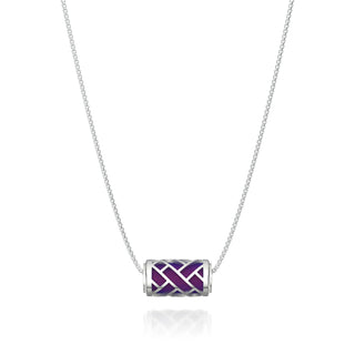 Hue Love Letter Pendant - Orchid Purple - Sterling Silver
