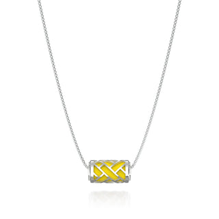 Hue Love Letter Pendant - Pineapple Yellow - Sterling Silver