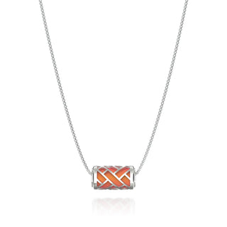 Hue Love Letter Pendant - Sunset Orange - Sterling Silver