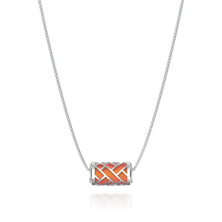 Hue Love Letter Pendant - Sunset Orange - Sterling Silver