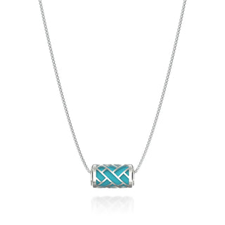 Hue Love Letter Pendant - Turquoise Blue - Sterling Silver