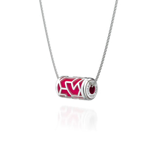 Iskandar Love Letter Pendant - Dragonfruit Pink - Sterling Silver