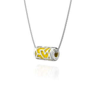 Iskandar Love Letter Pendant - Pineapple Yellow - Sterling Silver