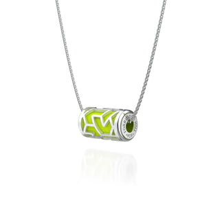 Iskandar Love Letter Pendant - Pomelo Green - Sterling Silver