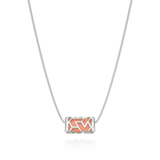 Iskandar Love Letter Pendant - Crossandra Orange - Sterling Silver