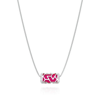 Iskandar Love Letter Pendant - Dragonfruit Pink - Sterling Silver