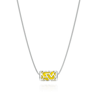 Iskandar Love Letter Pendant - Pineapple Yellow - Sterling Silver