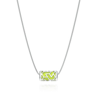 Iskandar Love Letter Pendant - Pomelo Green - Sterling Silver