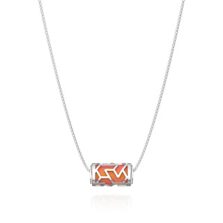 Iskandar Love Letter Pendant - Sunset Orange - Sterling Silver