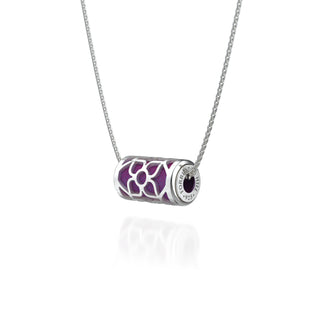 Lotus Love Letter Pendant - Dawn Mauve - Sterling Silver