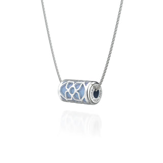 Lotus Love Letter Pendant - Gazebo Blue - Sterling Silver