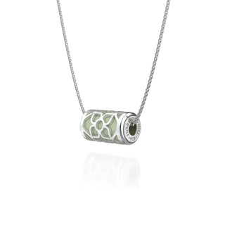 Lotus Love Letter Pendant - Shophouse Olive - Sterling Silver