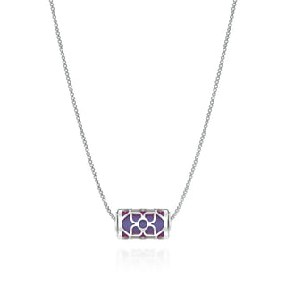 Lotus Love Letter Pendant - Dawn Mauve - Sterling Silver