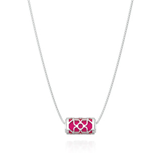 Lotus Love Letter Pendant - Dragonfruit Pink - Sterling Silver