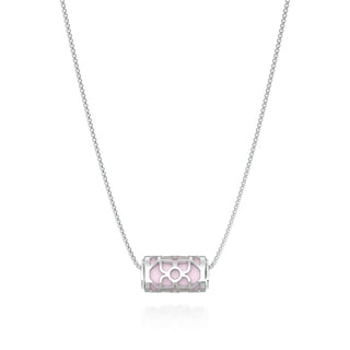 Lotus Love Letter Pendant - Frangipani Pink - Sterling Silver