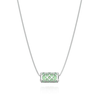 Lotus Love Letter Pendant - Palm Tree Green - Sterling Silver