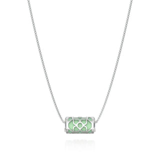 Lotus Love Letter Pendant - Palm Tree Green - Sterling Silver