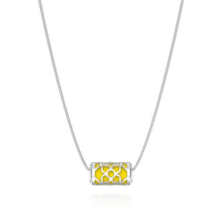Lotus Love Letter Pendant - Pineapple Yellow - Sterling Silver