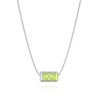 Lotus Love Letter Pendant - Pomelo Green - Sterling Silver