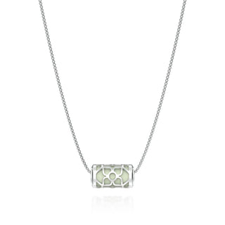 Lotus Love Letter Pendant - Shophouse Olive - Sterling Silver