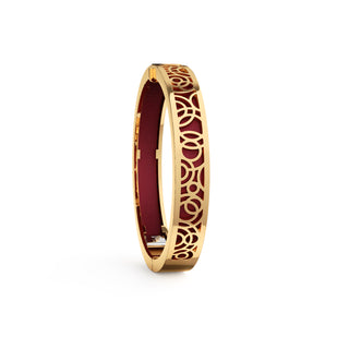 Majestic Ruby Monsoon Ripples - Extra Slim Bangle Gold