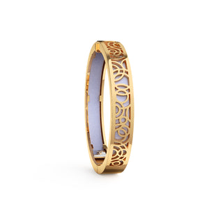 Shophouse Mauve Monsoon Ripples - Extra Slim Bangle Gold