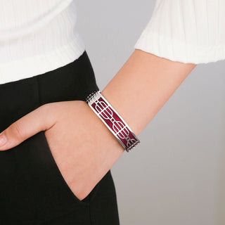 Nanyang Dream Bangle - Majestic Ruby - Sterling Silver