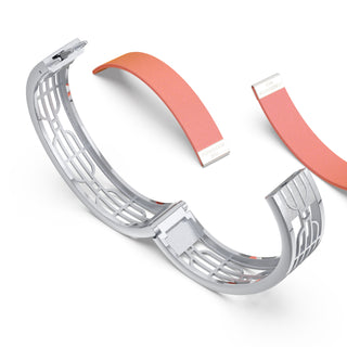 Crossandra Orange Nanyang Dream - Slim Bangle - Sterling Silver