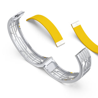 Pineapple Yellow Nanyang Dream - Slim Bangle - Sterling Silver