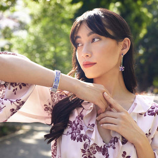 Nanyang Dream Bangle - Dawn Mauve - Sterling Silver