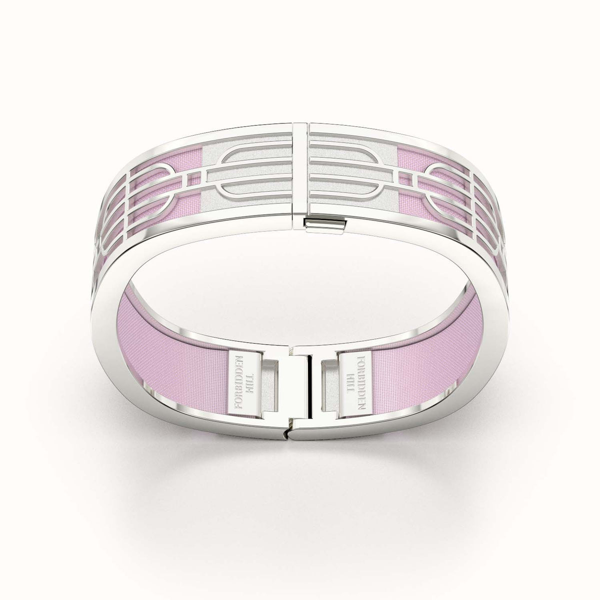 Nanyang Dream Bangle - Frangipani Pink - Sterling Silver