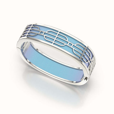 Nanyang Dream Bangle - Gazebo Blue - Sterling Silver