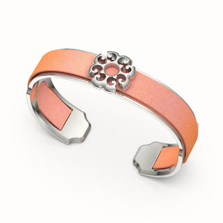 Nonya Blossom Silk Cuff - Crossandra Orange