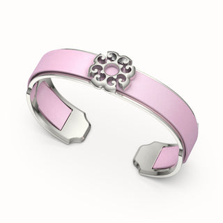 Nonya Blossom Silk Cuff - Frangipani Pink