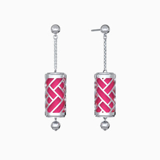 Hue Silk Earrings - Dragonfruit Pink