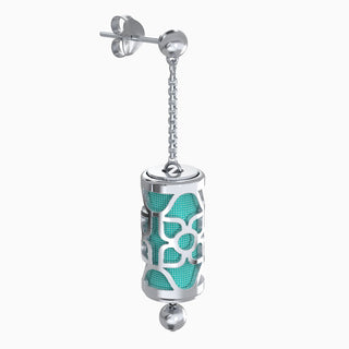Lotus Silk Earrings - Shophouse Teal