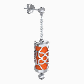 Lotus Silk Earrings - Lava Orange