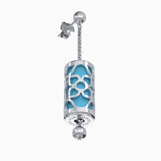 Lotus Silk Earrings - Turquoise Blue