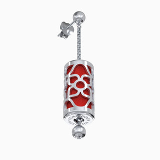Lotus Silk Earrings - Firecracker Red