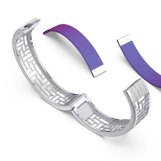 Dawn Mauve Pavillion - Slim Bangle - Sterling Silver
