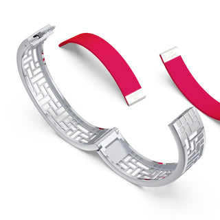 Dragonfruit Pink Pavillion - Slim Bangle - Sterling Silver