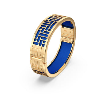 Celestial Blue Pavillion - Slim Bangle - Gold Vermeil