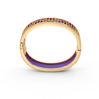 Dawn Mauve Pavillion - Slim Bangle - Gold Vermeil