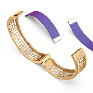 Dawn Mauve Pavillion - Slim Bangle - Gold Vermeil
