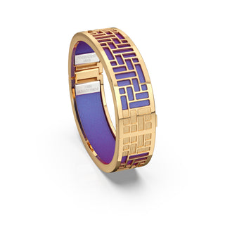 Dawn Mauve Pavillion - Slim Bangle - Gold Vermeil