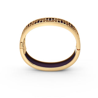 Deep Plum Pavillion - Slim Bangle - Gold Vermeil