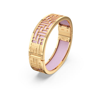 Frangipani Pink Pavillion - Slim Bangle - Gold Vermeil