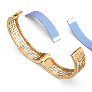 Gazebo Blue Pavillion - Slim Bangle - Gold Vermeil