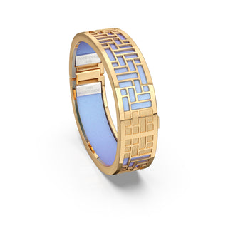 Gazebo Blue Pavillion - Slim Bangle - Gold Vermeil