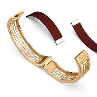 Mangosteen Red Pavilion - Slim Bangle - Gold Vermeil